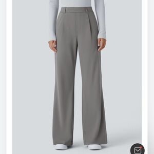 Halara Flex DayStretch High Waisted Pocket Work Flare Pants silent storm gray XS